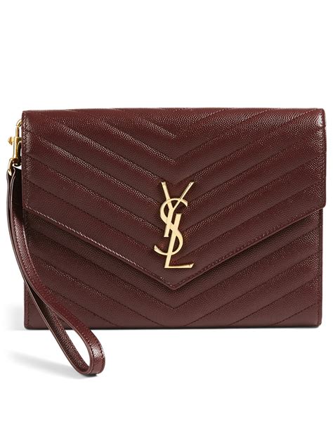 ysl leather goods|YSL wristlet pouch.